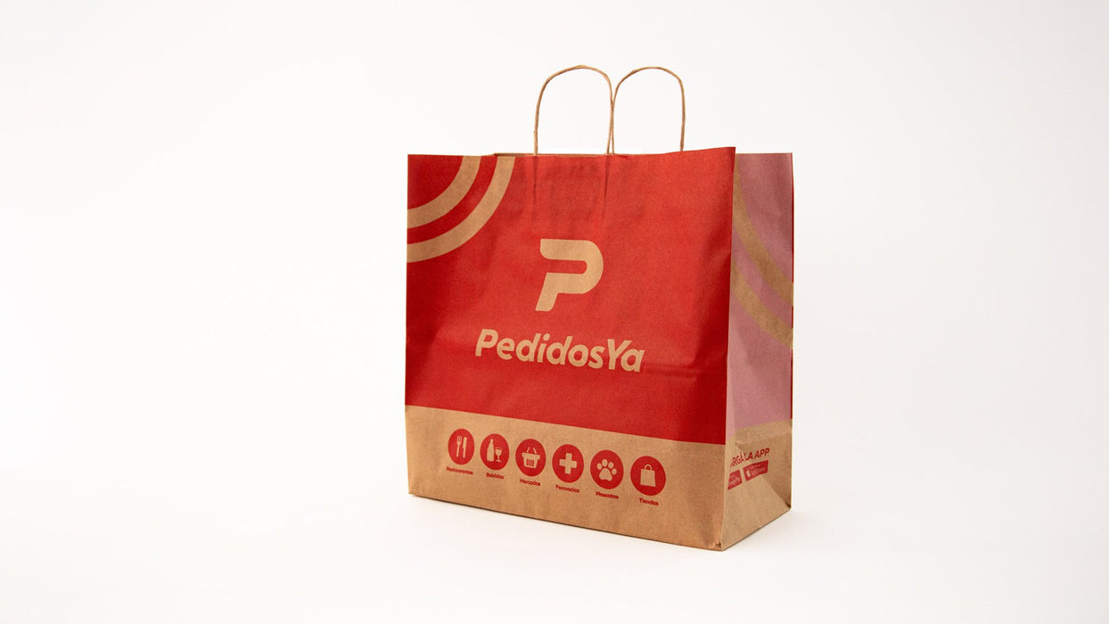 PedidosYa bolsa con asa - Caja 400 un.